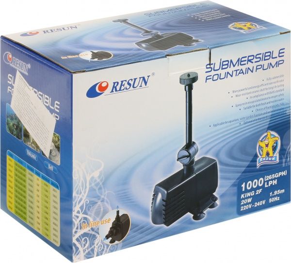 Помпа Resun King-2F фонтанная c насадками 1000 л/ч 1,95 м 27421