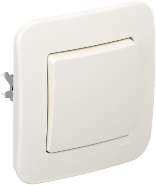Вимикач одноклавішний Viko Rollina без підсвітки 10 А 250В кремовий 90421001