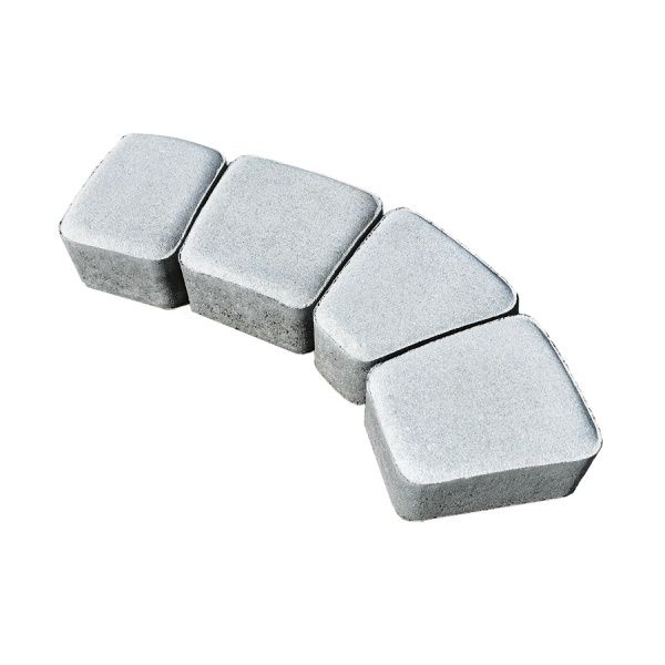 Тротуарная плитка Brukland Римский камень белый Н= 60 мм