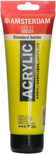 Краска акриловая № 268 AZO Желтый светлый 250 мл Amsterdam Standart Royal Talens