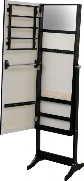 Напольное зеркало с секцией для хранения аксессуаров PS160-A4014 360x1230 мм черный 