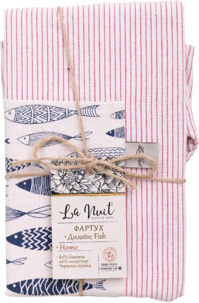 Фартук Fish красная полоска La Nuit