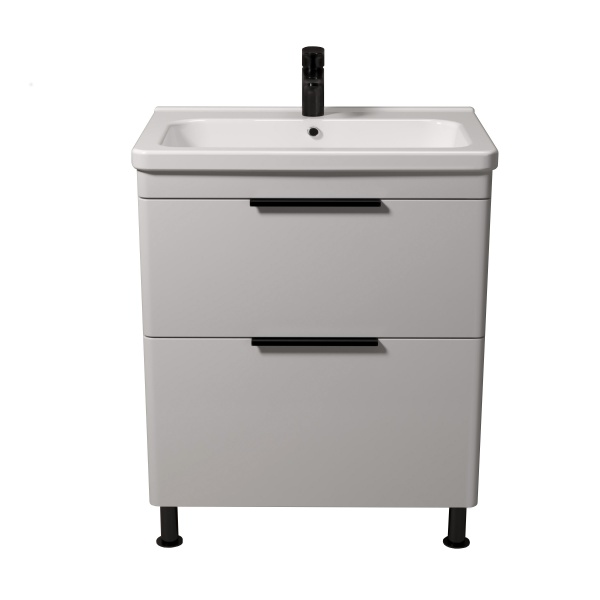 Тумба на ножках Мойдодыр Freya 70 с умывальником Creavit Ipek 70