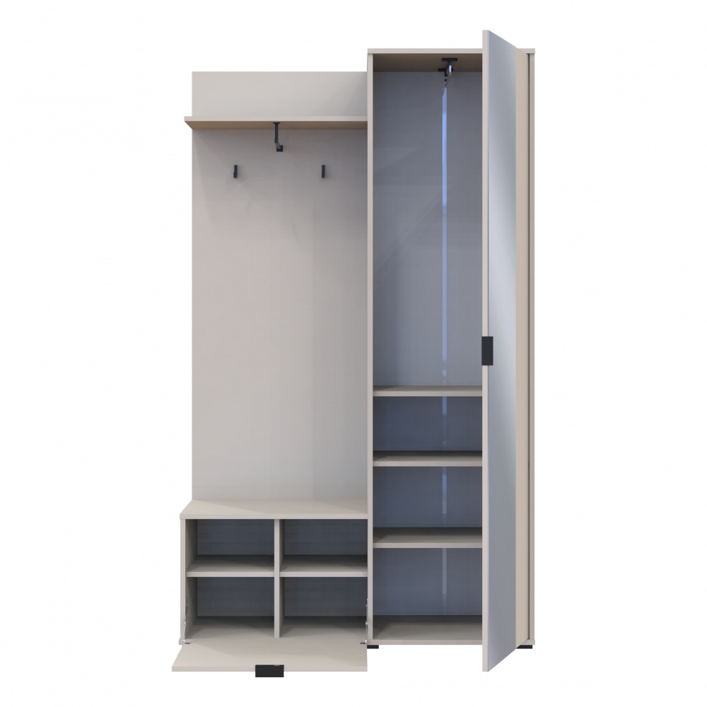 Прихожая с зеркалом Doros Дора 1920х1135х400 мм кашемир