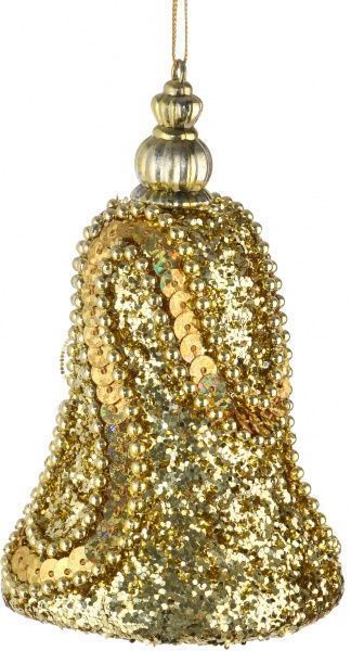 Ялинкова іграшка Дзвіночок золотистий 11 см 
