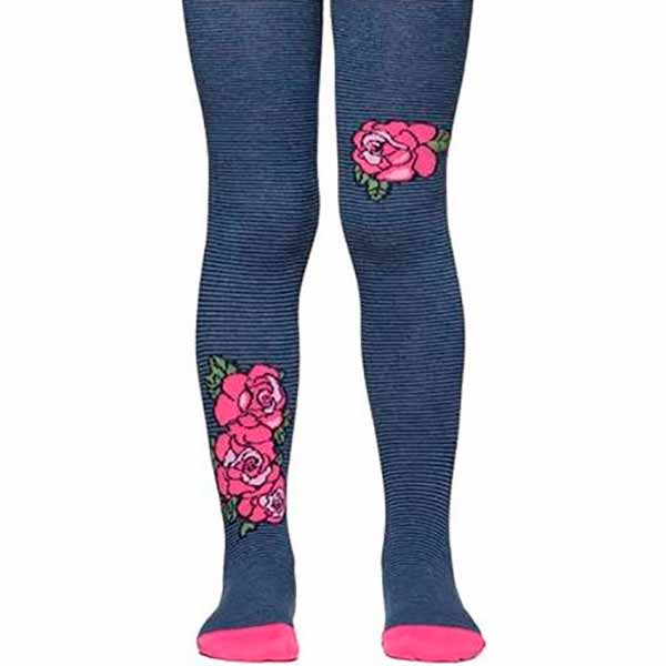 Колготки детские Conte-Kids CK TIP-TOP (веселі ніжки) 487 14С-79СП р.128-134 темный джинс