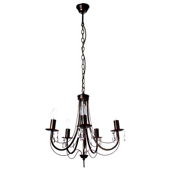 Люстра подвесная Vitaluce V1253/5 5xE14 коричневый 