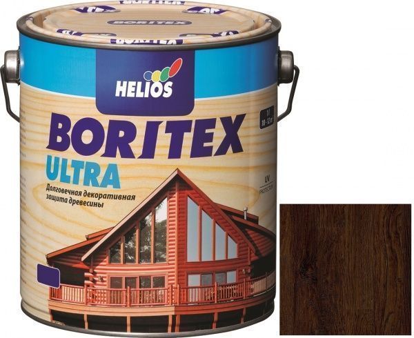 Лазур Helios Boritex Ultra 12 макаср шовковистий мат 0,75 л
