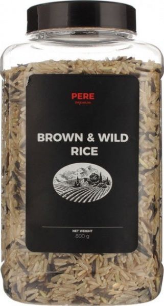 Рис TM Pere смесь нешлифованного и дикого 800 г 