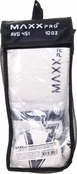 Боксерские перчатки MaxxPro AVG-451 р. 10 белый