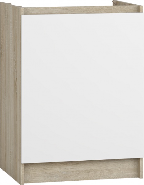 Тумба нижня під мийку МС Сніжана 60х82х46,6 см, білий Грейд