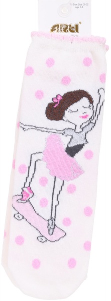 Носки для девочек ARTI 200179 р.7-8 молочный 