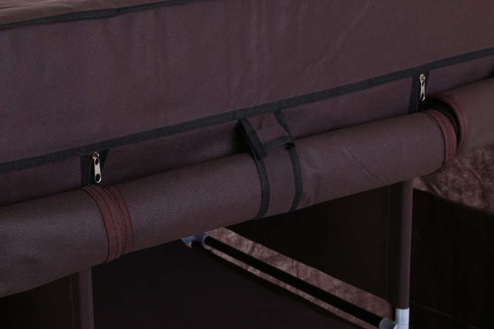 Тканевый шкаф LUNA HOME BROWNY с карманами 1720х1280х450 мм коричневый