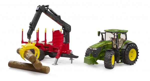Трактор Bruder John Deere з причепом та маніпулятором 1:16 03154