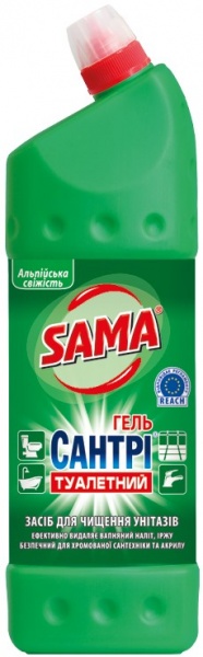 Засіб для чищення унітаза SAMA Альпійська свіжість 1 л 0037