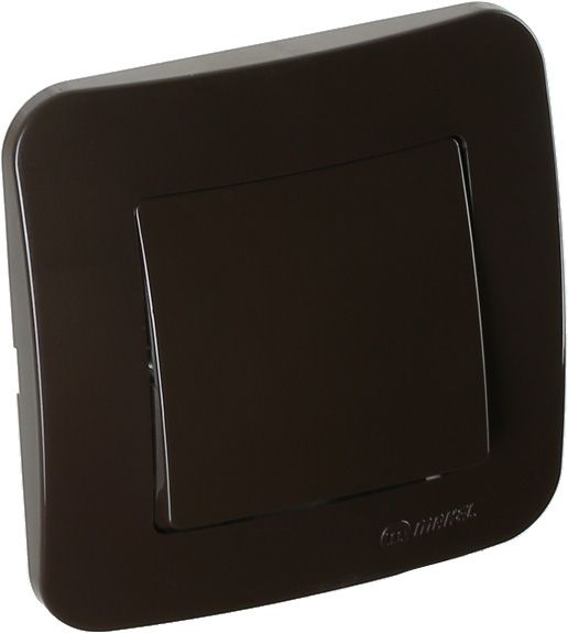 Вимикач одноклавішний Makel Lillium Natural без підсвітки 10 А 250В коричневий