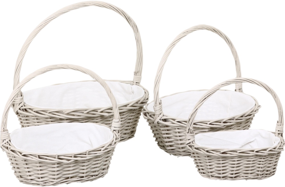 Кошик плетений з текстилем 26х20х10/26см RL24-23T/1-4