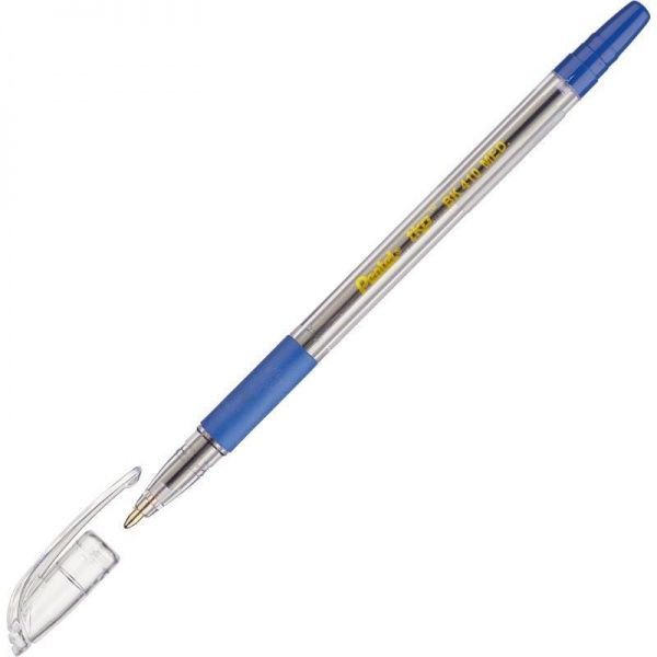 Ручка шариковая Pentel ВК410 прозрачно-синий BK 410-C 