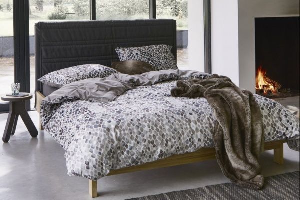 Комплект постельного белья Glance семейный серый с коричневым La Nuit 