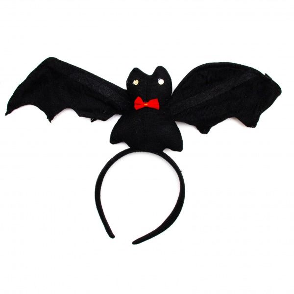 Обруч карнавальный Девилон рожки Летучая мышь 34х26 см (461080) черный