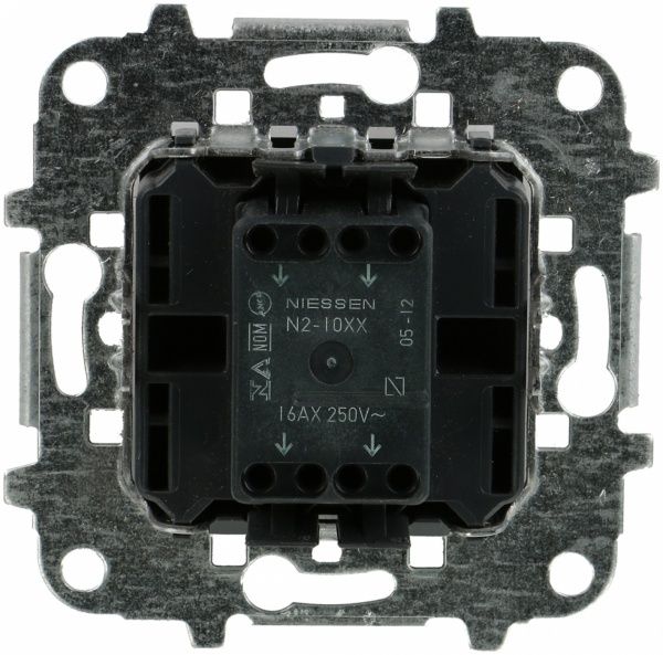 Выключатель перекрестный одноклавишный ABB Zenit без подсветки 10 А 230В IP20 антрацит N2210 AN Z