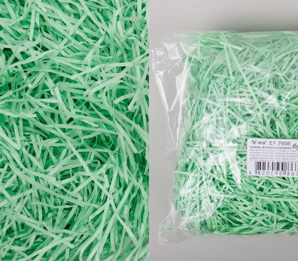 Наполнитель бумажный Бумагия Экофиллер 50 г мятный 