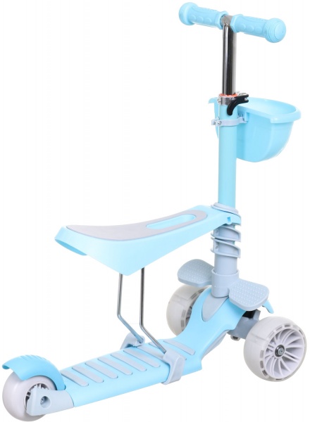 Самокат-трансформер MaxxPro kids детский 3в1 голубой PT1905-1/blue/grey 