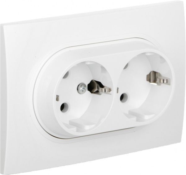 Розетка двойная HausMark Bela белый SNG-SCP.RD20MG21WG-WH