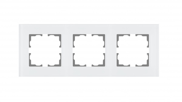 Рамка тримісна HausMark Stelo універсальна білий матовий 501-5340-148