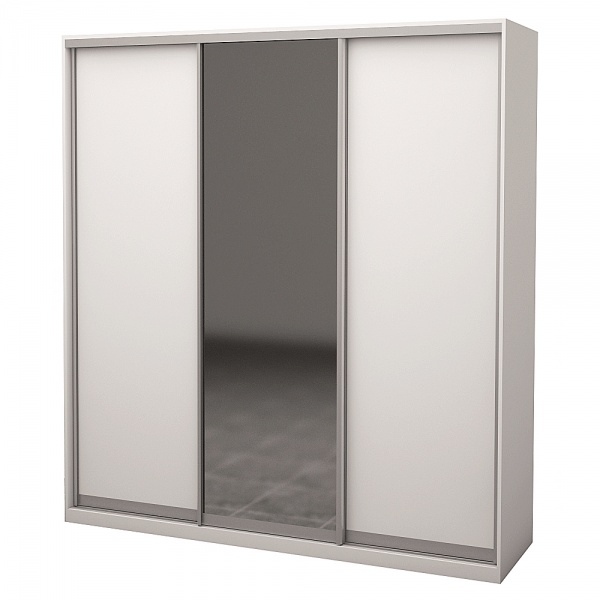 Шкаф-купе 3.262.242.60-3 ROKO 2392x600x2420 мм белый двери / ДСП/зеркало/ДСП