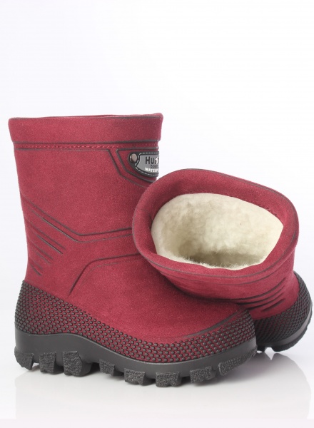 Чоботи зимові для дівчаток Alisa Line Husky розмір 35 бордовий перламутр 