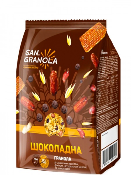 Гранола San Granola шоколадна 300 г п/ет 