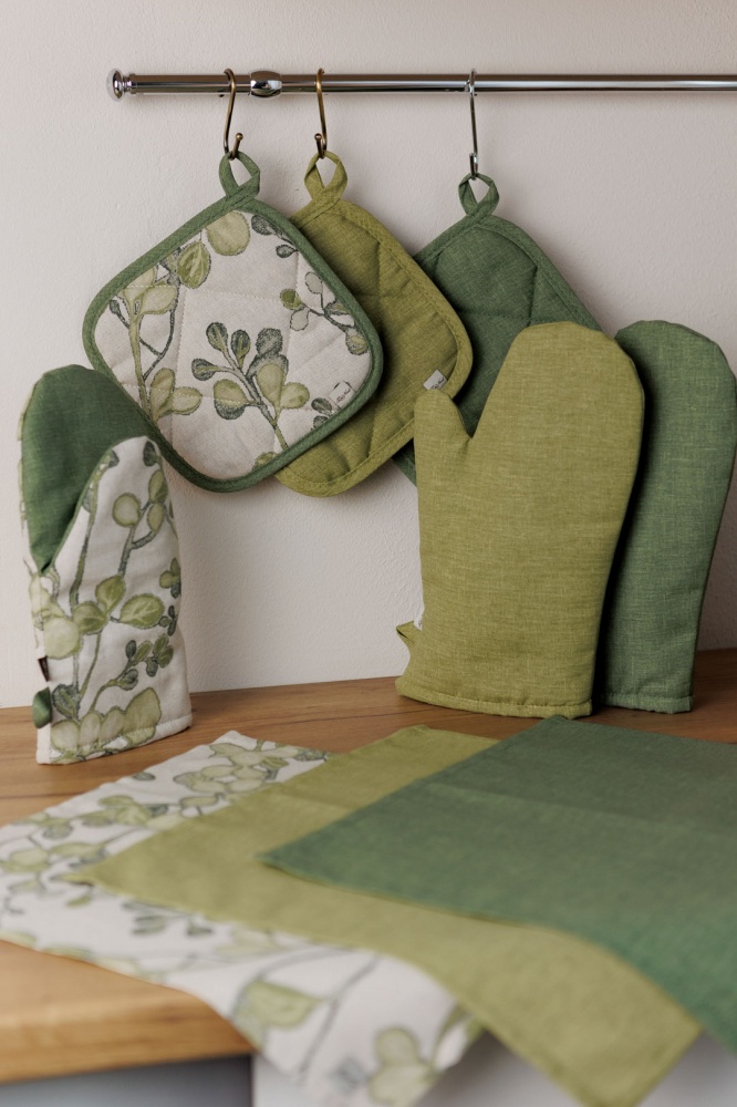 Прихватка-варежка БОТАНИКА олива 18x31 см La Nuit