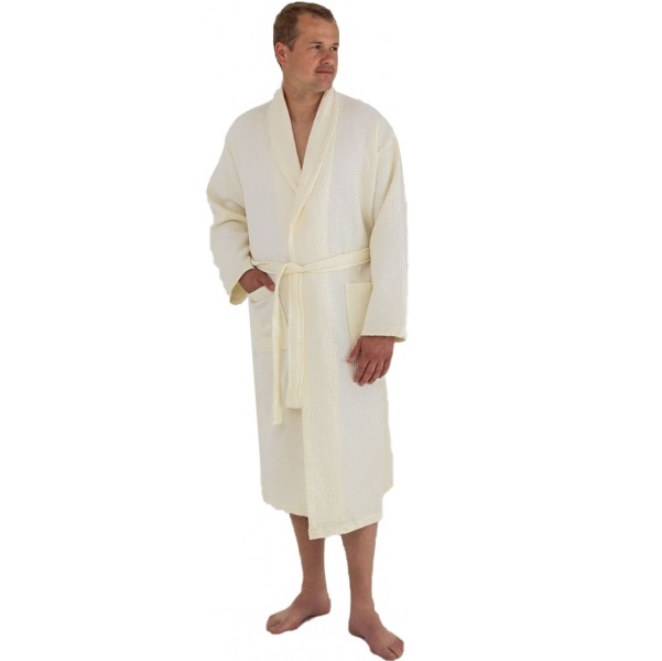 Халат вафельный Ideal р. L ваниль