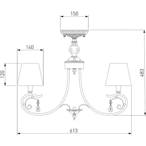 Люстра потолочная Strotskis Incanto 60069/5 5x40 Вт E14 серебряный 