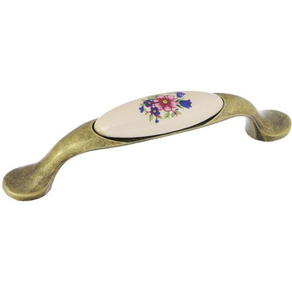 Меблева ручка DP 191 AB/MLK 96 мм латунь DC