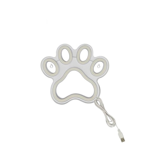 Неоновая вывеска LED-NEON PAW 230x210 мм розовый