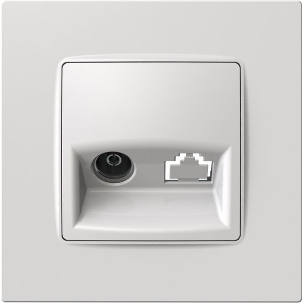 Розетка TV кінцева Plank Electrotechnic Classic/Nordic білий PLK0811031