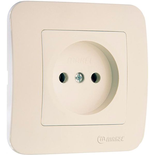 Розетка без заземлення Makel Lillium Natural слонова кістка 55222