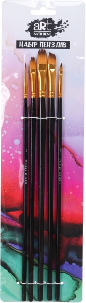Набор кистей 5 шт деревянные Nota Bene 