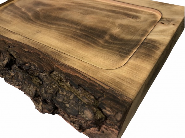 Доска сервировочная с обжигом и корой 29х20 см Tarkus