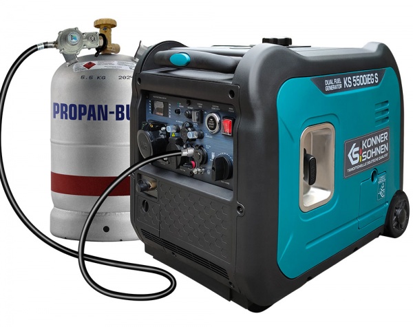 Электрогенераторная установка Konner&Sohnen 5 кВт / 5,5 кВт 230 В KS 5500iEG S бензингаз