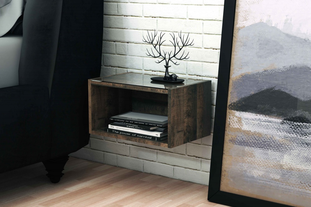 Тумба навесная Світ Меблів Яна 450x245x300 мм дуб гранж колониальный