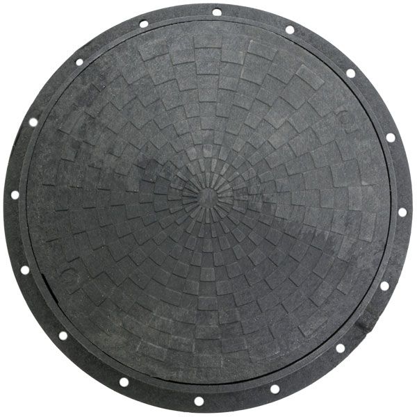 Люк каналізаційний POLYMERGRAD 760 мм A15 без замка чорний