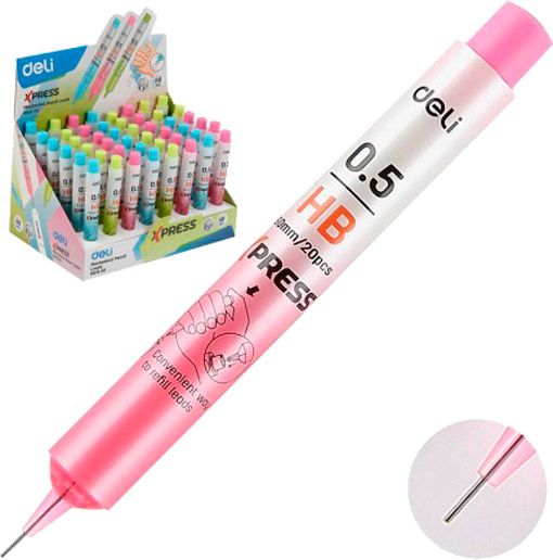 Набор грифелей EU67400 микс 0,5 mm графит 75024 Deli