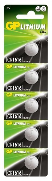 Батарейки GP Lithium Button Cell CR1616 5 шт. 