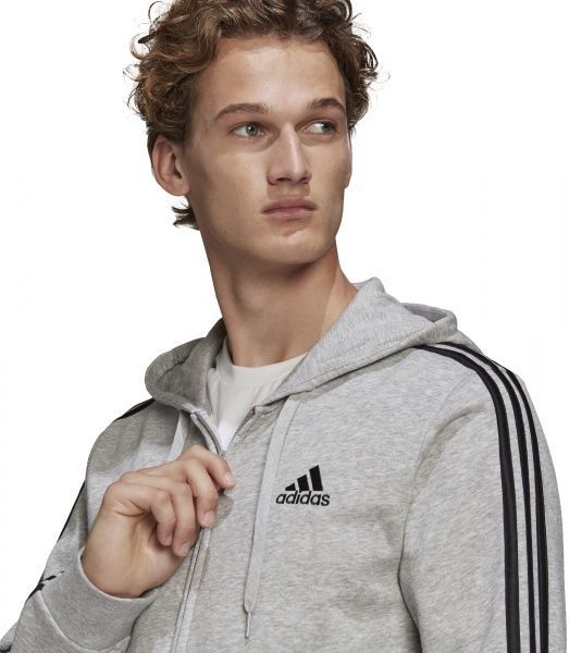 Джемпер Adidas M 3S FT FZ HD GK9034 р. 2XL сірий