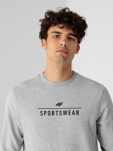 Свитшот 4F NOSH4-BLM350-27M р. S серый меланж