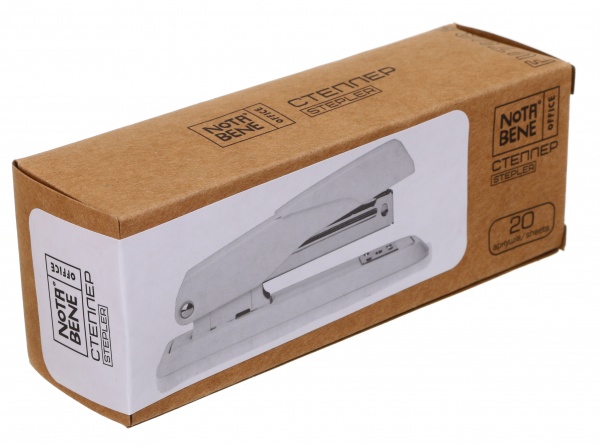 Степлер Future 20 листов белый Nota Bene