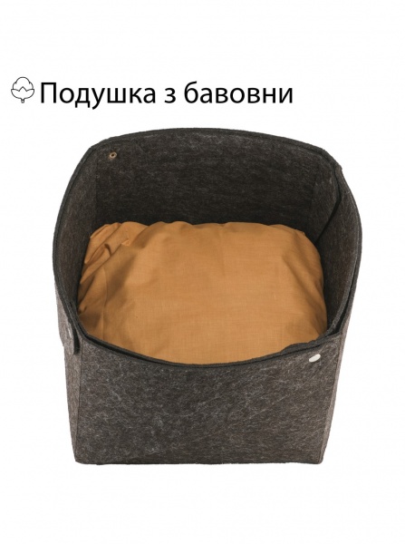 Лежак FX home фетровый Куб с подушкой FX home 34Х34Х27 см